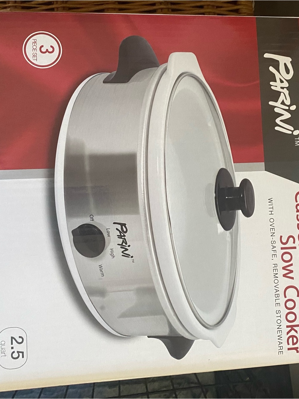 Parini Stainless Steel 2.5-Quart Slow Cooker - Silver